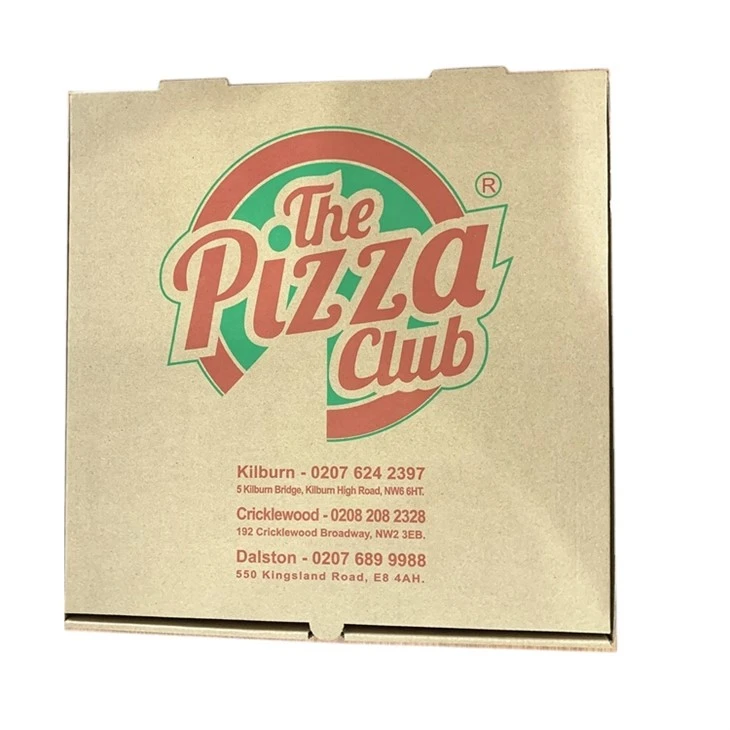 Material degradable de caja de pizza personalizada