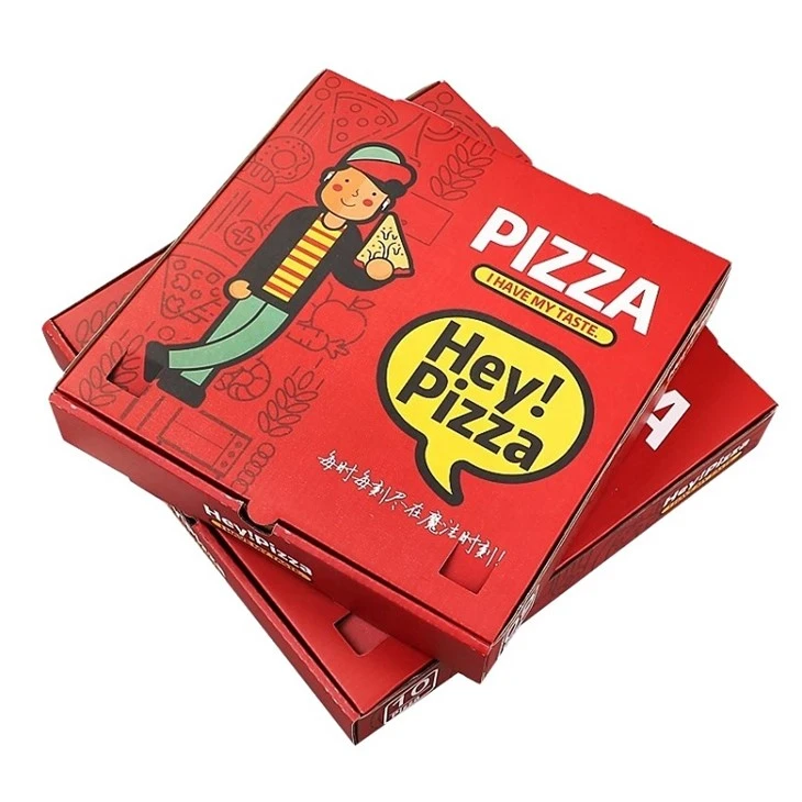 Cajas de pizza coloridas reciclables personalizables