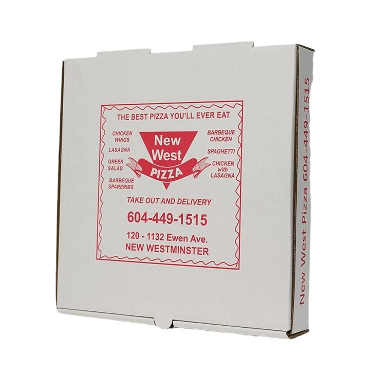 Caja de pizza con logotipo personalizado con papel Kraft ecológico