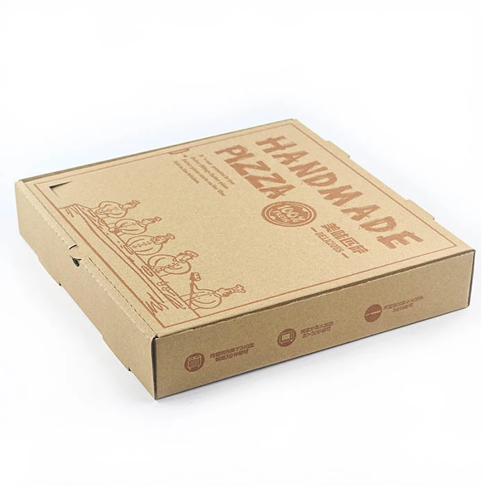 Caja de pizza de lujo corrugada con logotipo personalizado de calidad alimentaria