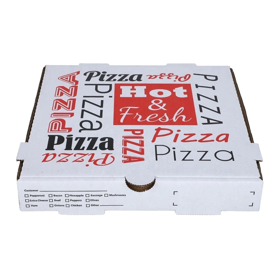 Caja de pizza de entrega corrugada reutilizable portátil
