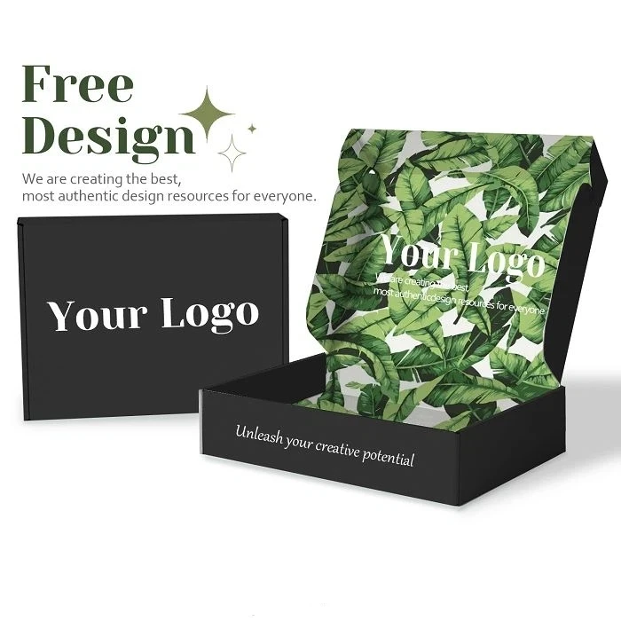 Caja de papel Kraft corrugado de tamaño personalizado impreso