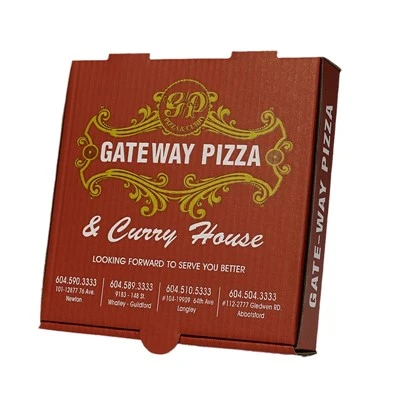 Caja de embalaje de calidad alimentaria Caja de pizza corrugada personalizada