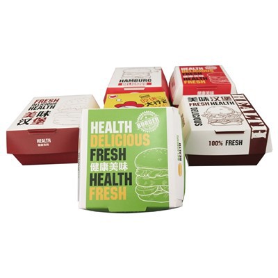 Saque la caja de papel Clamshell Hamburg