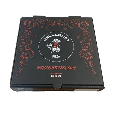 Caja de pizza de entrega de cartón corrugado de lujo personalizada